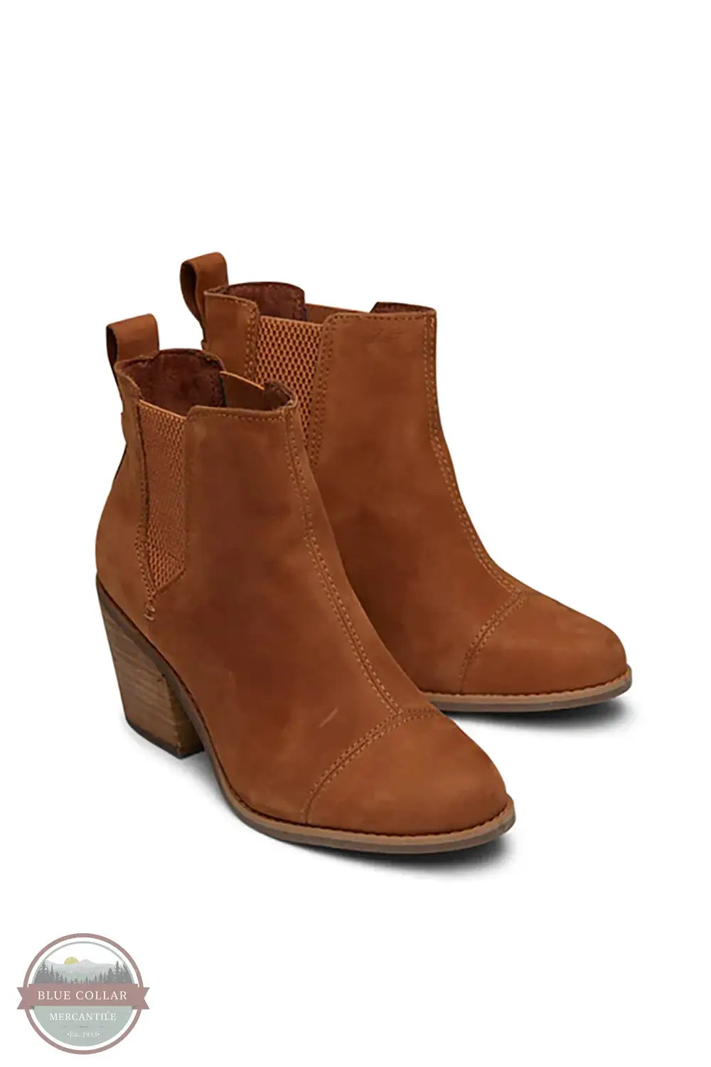 TOMS 10016830 Everly Tan Heeled Boot, front
