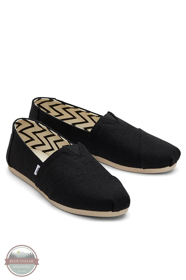 Toms Americas 10017732 Alpargata Black Heritage Canvas Espadrille, front