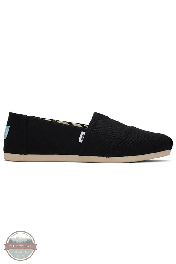 Toms Americas 10017732 Alpargata Black Heritage Canvas Espadrille, side