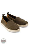 Toms Americas 10021233 Alpargata Canteen Vintage Canvas Kid Slip On in Green, front