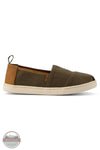 Toms Americas 10021233 Alpargata Canteen Vintage Canvas Kid Slip On in Green, side
