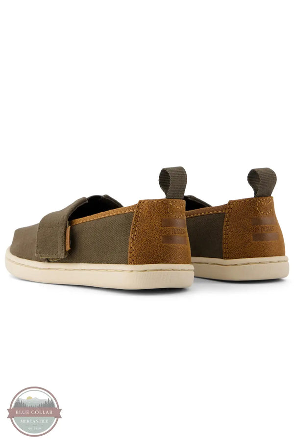 Toms Americas 10021239 Alpargata Canteen Vintage Canvas Toddler Shoe in Green, rear