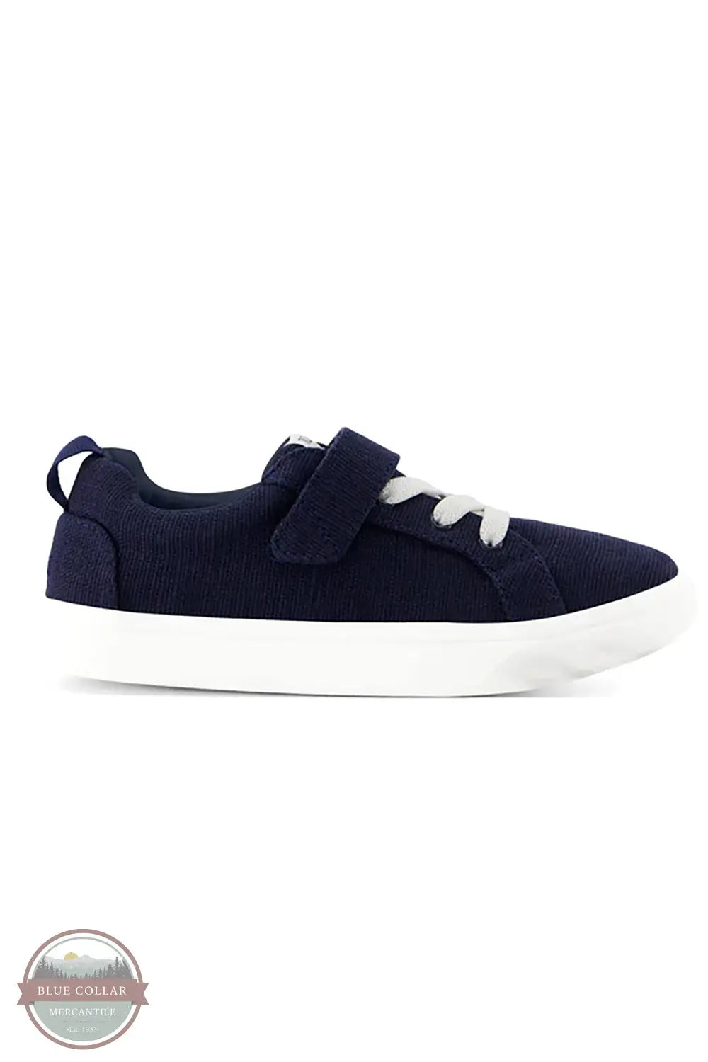 Toms Americas 10022058 Cruz Navy Blue Lace-Up Kids Sneaker, side