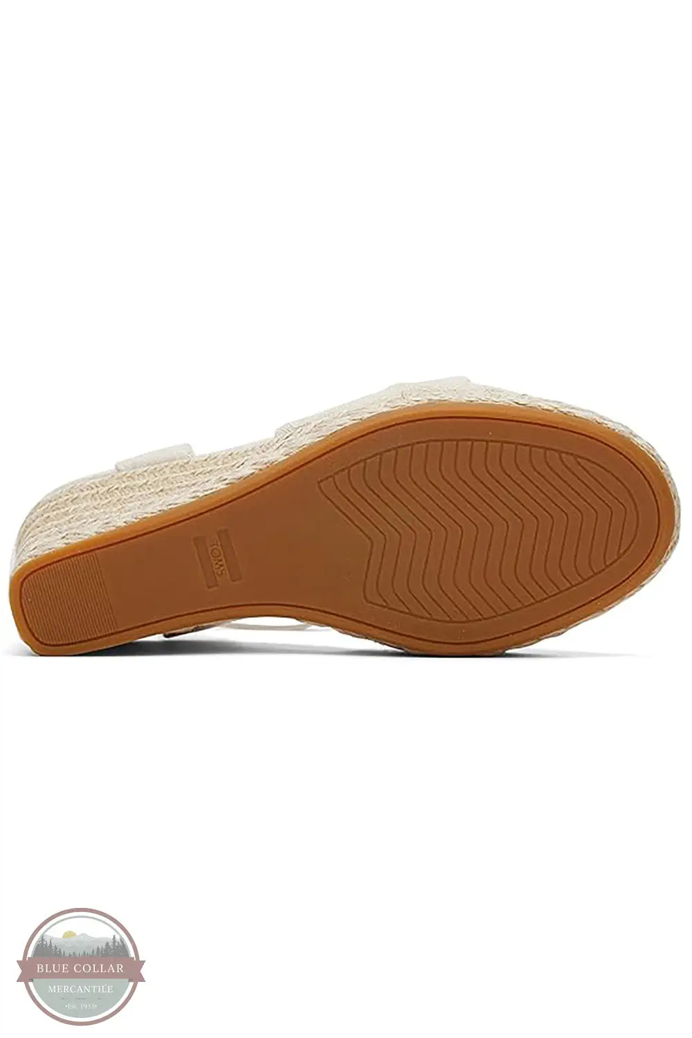 TOMS 10019730 Marisela Natural Woven Wedge Sandals in Sand, sole