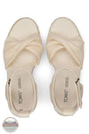 TOMS 10019730 Marisela Natural Woven Wedge Sandals in Sand, top