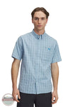 Under Armour 1369304 Drift Tide 2.0 Plaid Short Sleeve Shirt in blue, front