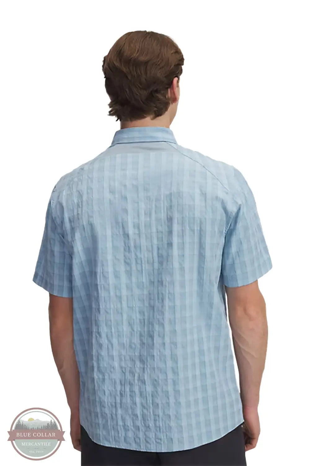 Under Armour 1369304 Drift Tide 2.0 Plaid Short Sleeve Shirt in blue, rear