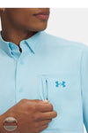 Under Armour 1369306 Drift Tide 2.0 Short Sleeve Shirt in blue, pocket