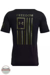 Under Armour 1370810 Men's UA Freedom Flag T-Shirt Black / Marine Green Back View
