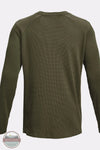 Under Armour 1373179-390 Men's UA Expanse Waffle Crew in Marine OD Green back shirt image