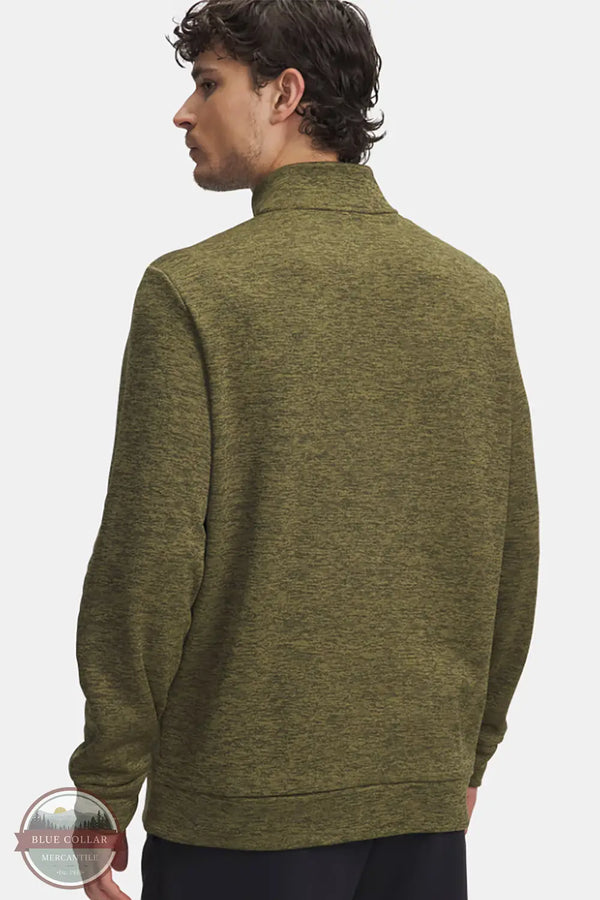 Under Armour 1373359 UA Armour Fleece Twist Quarter Zip Sweatshirt in 320 green, rear