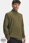 Under Armour 1373359 UA Armour Fleece Twist Quarter Zip Sweatshirt in 320 green, front