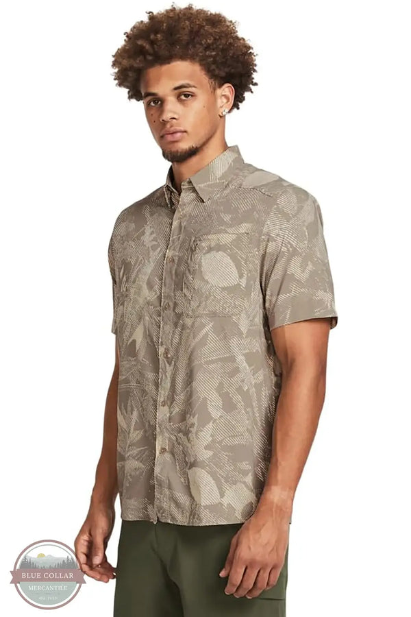 Under Armour 1376577 Dockside Short Sleeve Shirt in Tan, front
