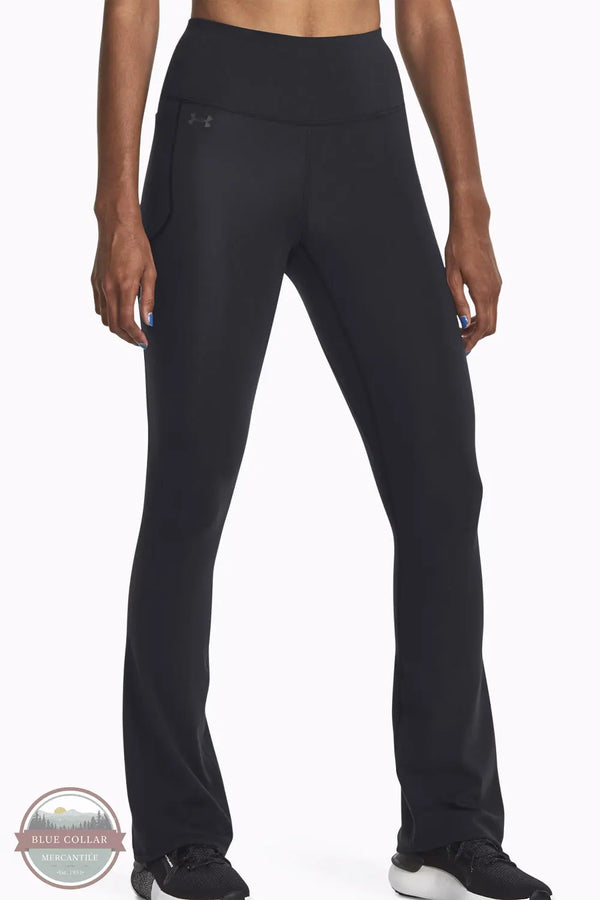 Under Armour 1379176-001 Women's UA Motion Flare Pants in Black/Jet Gray front view