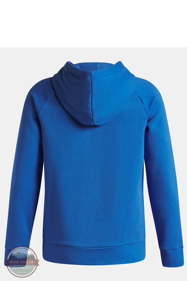 Under Armour 1379757 Rival Fleece Long Sleeve Hoodie in blue, rear