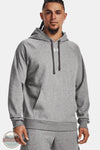Under Armour 1379757 Rival Fleece Long Sleeve Hoodie in gray, front