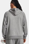 Under Armour 1379757 Rival Fleece Long Sleeve Hoodie in gray, rear
