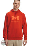 Under Armour 1379758 Rival Fleece Long Sleeve Hoodie in 842 orange, front