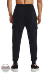 Under Armour 1382134-001 Rival Fleece Cargo Jogger in Black, rear