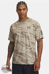 Under Armour 1382938-391 Men's UA Tech™ Freedom Camo Short Sleeve T-Shirt in tan, front view