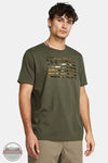 Under Armour 1382969 Freedom Flag Printed T-Shirt in green, front