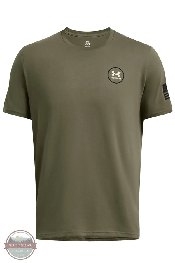 Under Armour 1382996 Freedom Mission Made Short Sleeve T-Shirt in green, front