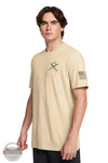 Under Armour 1389463-290 Freedom Tactical Short Sleeve T-Shirt in Tan, front