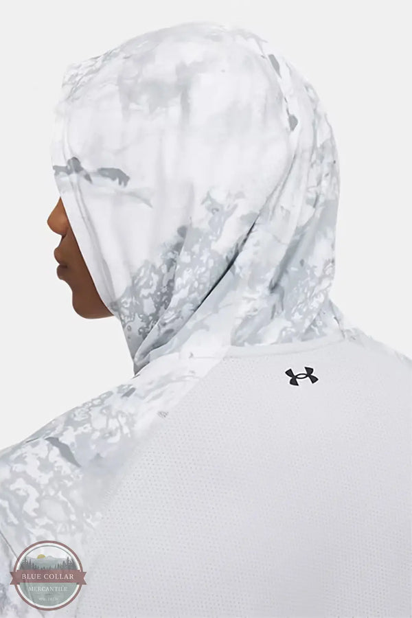 Under Armour 1383576-101 Fish Pro Chill Camo Hoody in White, hood