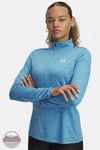 Under Armour 1384225 UA Tech Twist 1/2 Zip Top in Blue, front