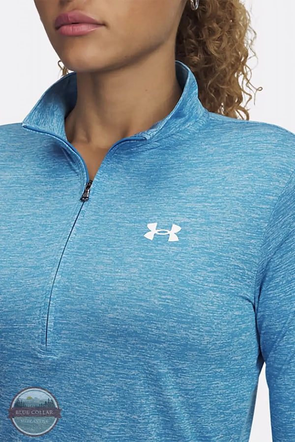 Under Armour 1384225 UA Tech Twist 1/2 Zip Top in Blue, front