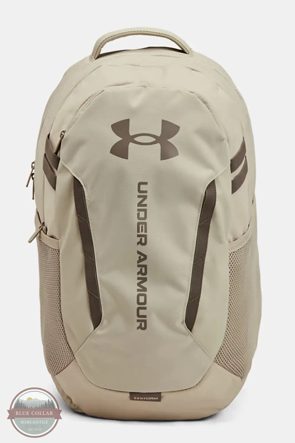 Under Armour 1384672 Hustle 6.0 Backpack in Tan, front