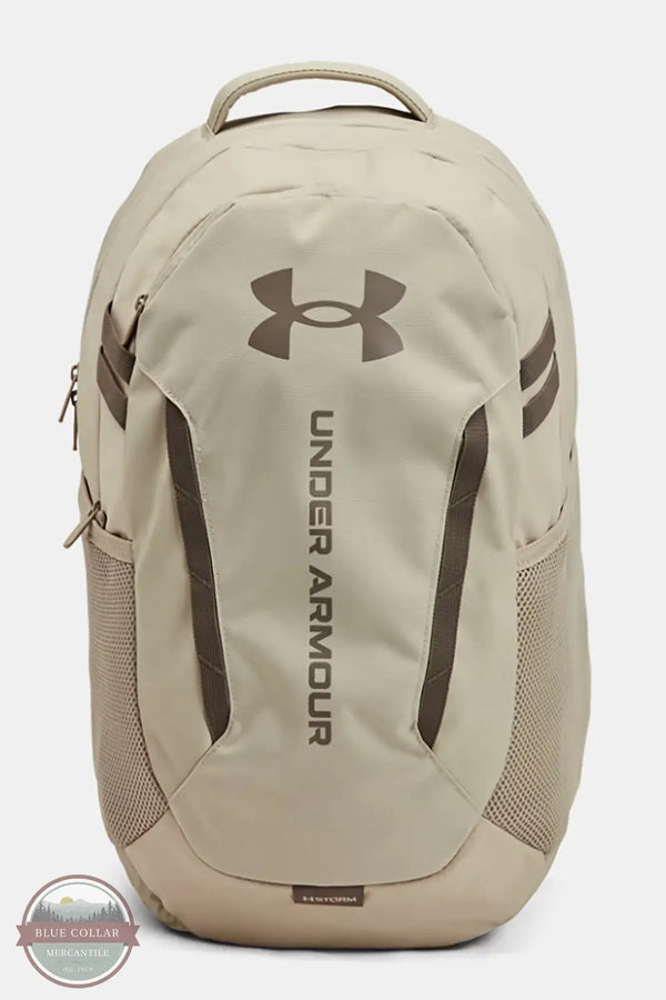 Under Armour 1384672 Hustle 6.0 Backpack in Tan, front