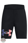 Under Armour 1388359-001 Freedom Tech Logo Shorts in Black, front