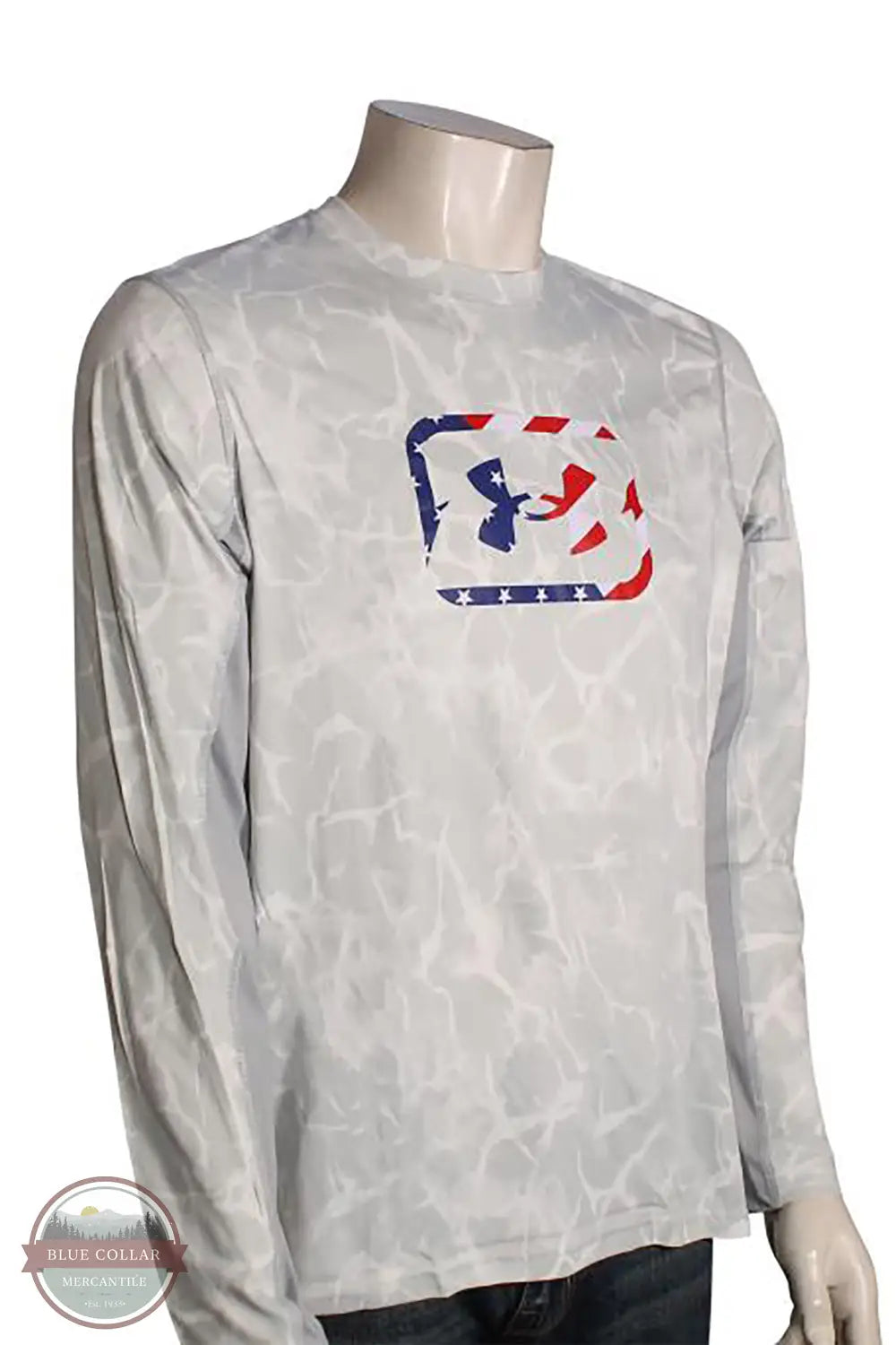Under Armour 1388959-011 Fish Pro Freedom Long Sleeve T-Shirt in Gray, front