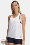 Under Armour 1389776 Freedom Knockout Tank in White, front