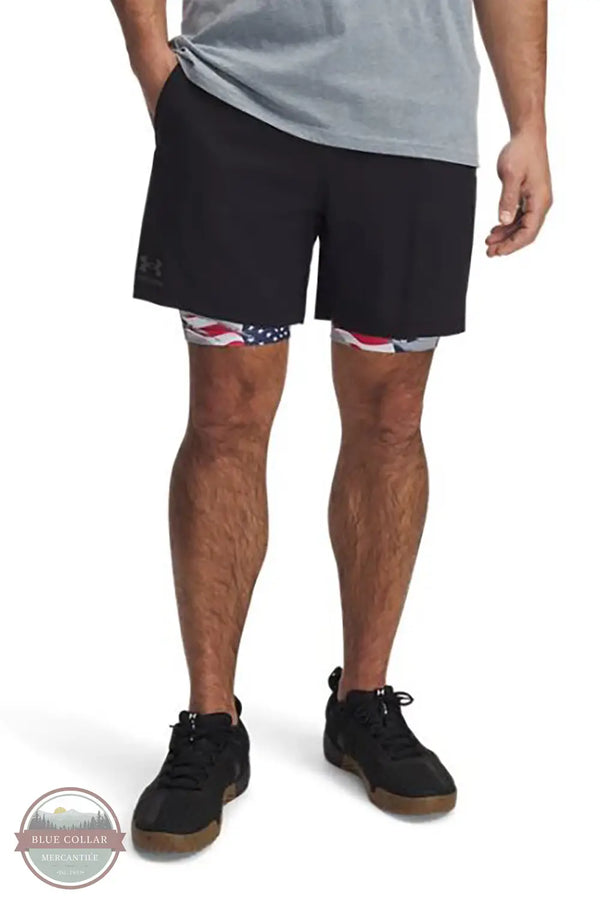 Under Armour 1389780 Freedom Vanish 2-in-1 Shorts in black, front