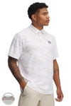 Under Armour 1389847 UA Drive Freedom Print Polo Shirt in White, front