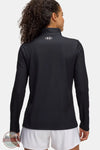 Under Armour 1389857 UA Tech Rib Half Zip Long Sleeve Shirt in 001 Black, rear
