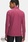Under Armour 1389857 UA Tech Rib Half Zip Long Sleeve Shirt in 659 Pink, rear