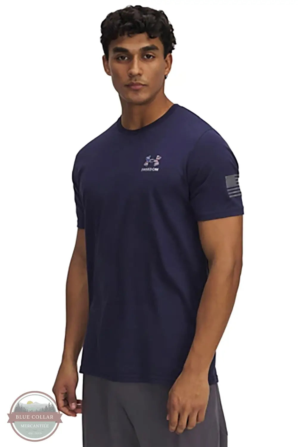 Under Armour 1389921-410 Freedom Eagle Short Sleeve T-Shirt in Navy, front