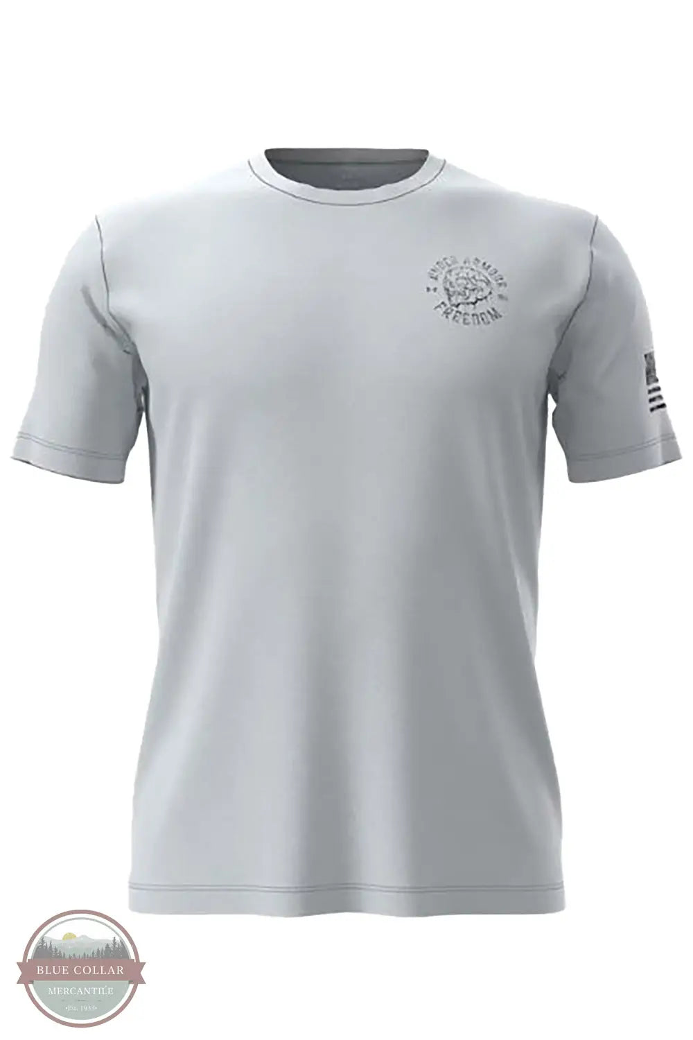Under Armour 1389926-035 Freedom Skull Short Sleeve T-Shirt in Gray, front