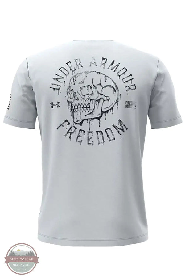 Under Armour 1389926-035 Freedom Skull Short Sleeve T-Shirt in Gray, rear