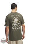 Under Armour 1389928-390 Freedom by Land Short Sleeve T-Shirt in Green, rear