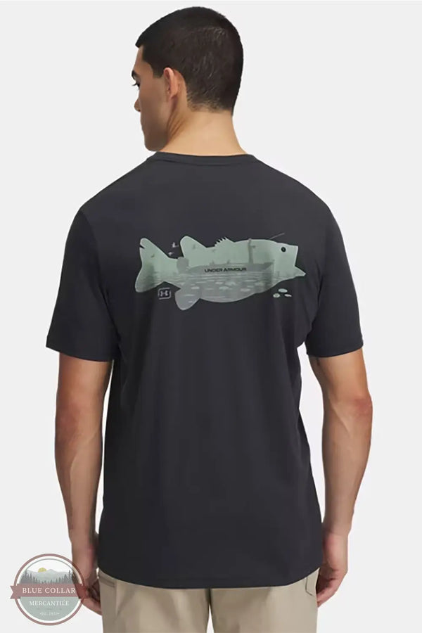 Under Armour 1390218 Short Sleeve Bass T-Shirt in Black, rear