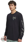 Under Armour 1390228-001 Outdoor Graphic Long Sleeve T-Shirt in Black, front