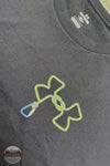 Under Armour 1390228-001 Outdoor Graphic Long Sleeve T-Shirt in Black, front left chest