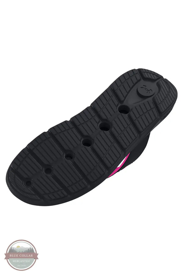 Under Armour 3026030-002 Ignite Pro Marbella Thong Sandals in Black/Pink, bottom