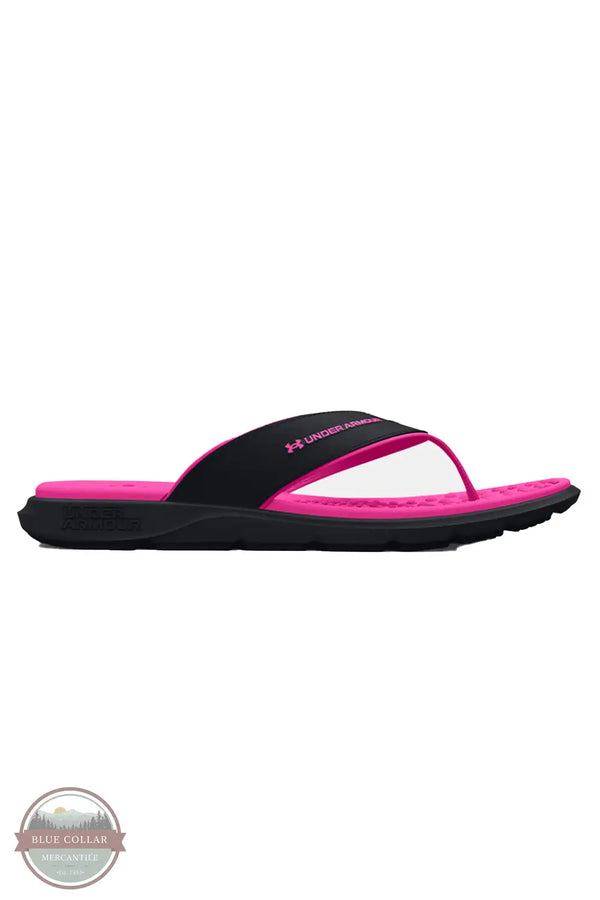 Under Armour 3026030-002 Ignite Pro Marbella Thong Sandals in Black/Pink, side