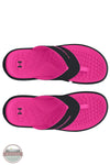 Under Armour 3026030-002 Ignite Pro Marbella Thong Sandals in Black/Pink, top