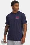 Under Armour 6001862 Freedom Left Chest Short Sleeve T-Shirt in Navy Blue, front